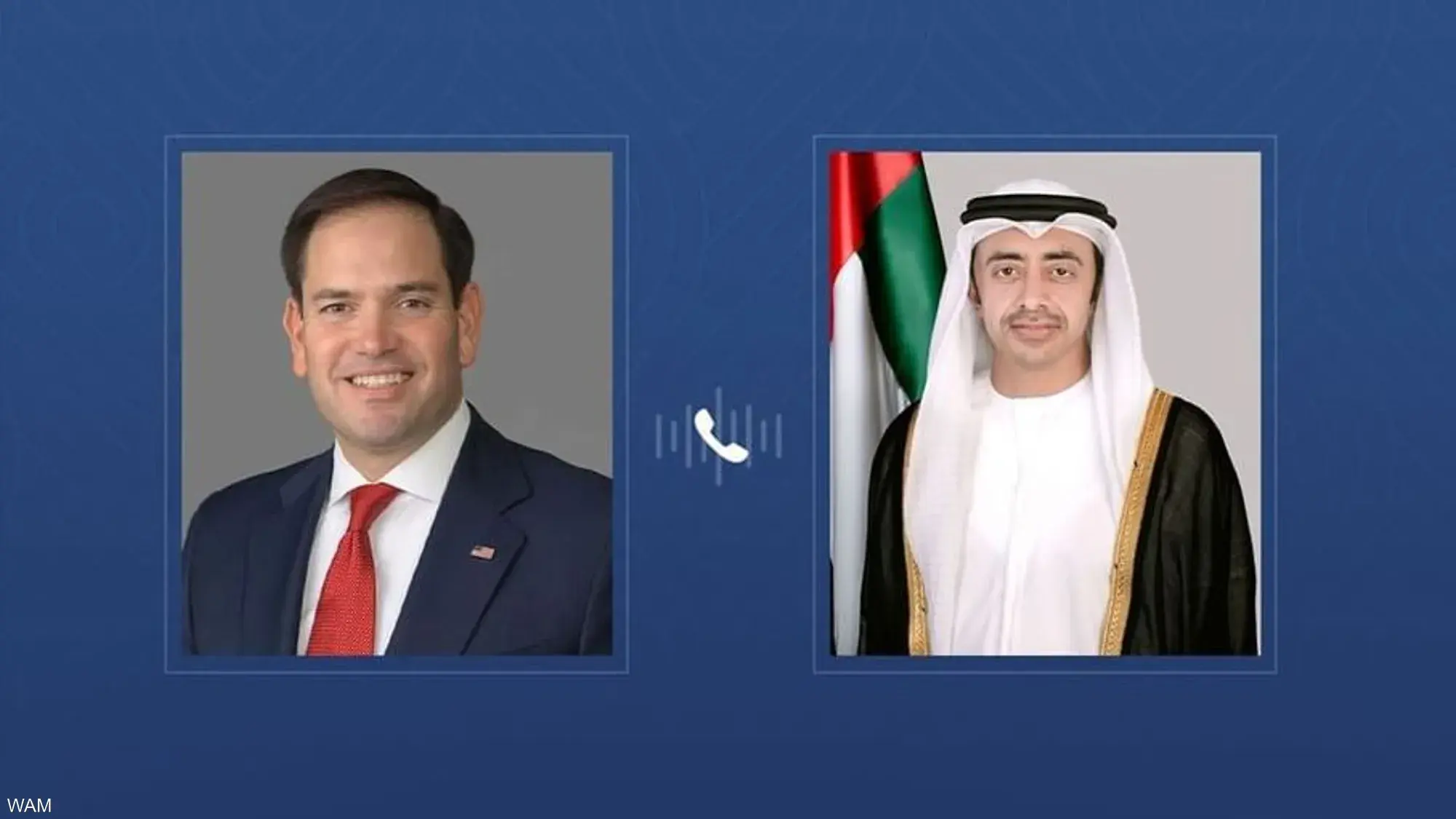 عبدالله بن زايد وماركو روبيو يبحثان التطورات الإقليمية