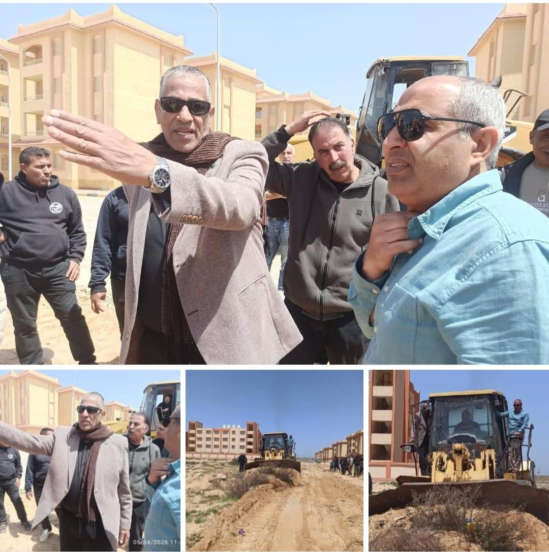 وكيل وزاره الشباب والرياضه يتفقد الموقع المقترح لمركز التنمية الشبابية بمدينة رفح الجديدة