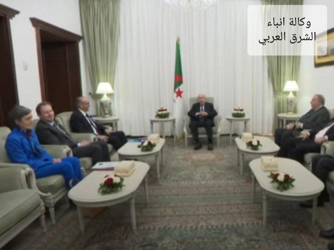 الرئيس الجزائري عبد المجيد تبون يستقبل، وزير الداخلية الفرنسي لوران نوناز، والوفد المرافق
