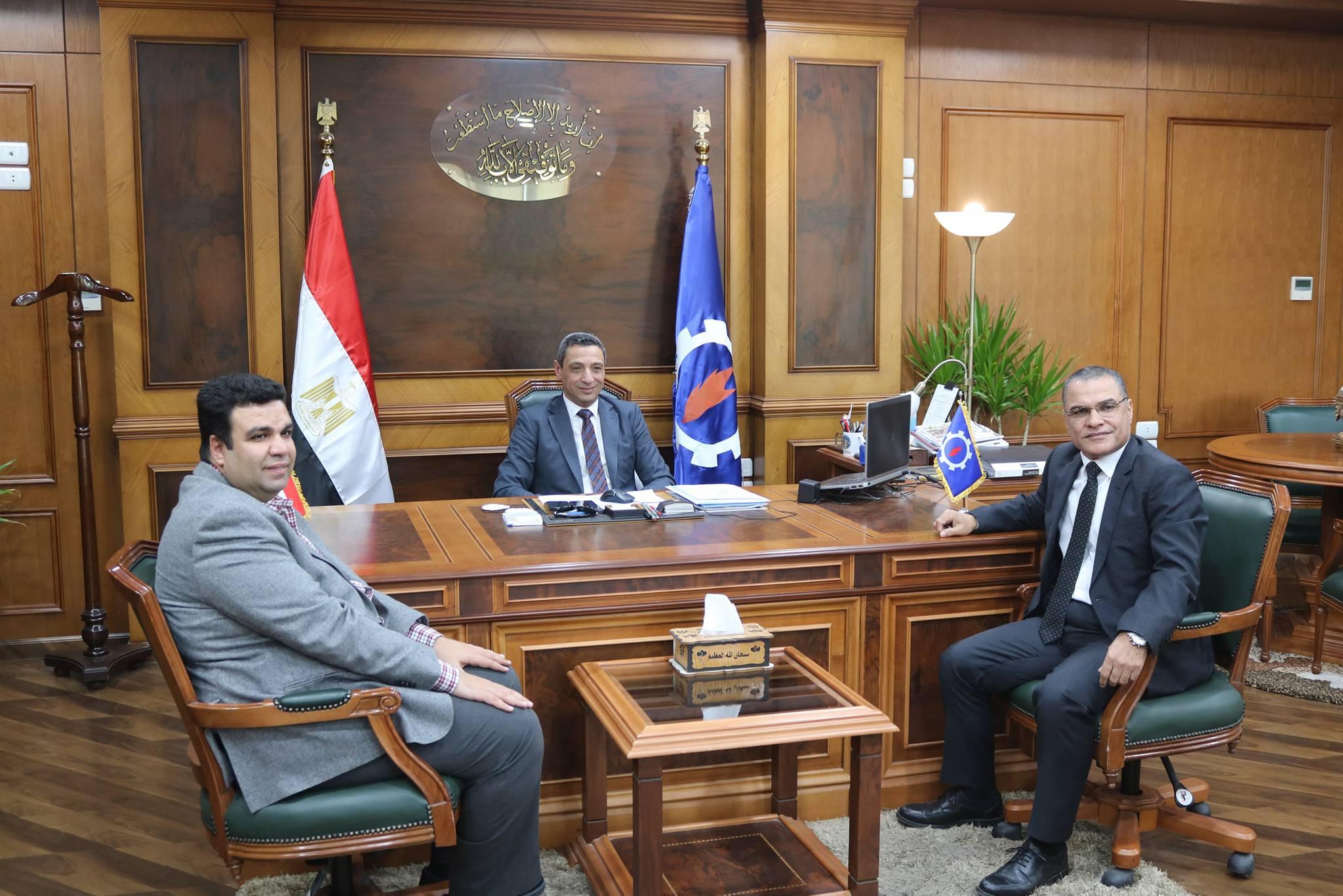 اللواء/ الشاذلى يستقبل الرئيس الجديد لمجلس إدارة شركة النصر للبترول