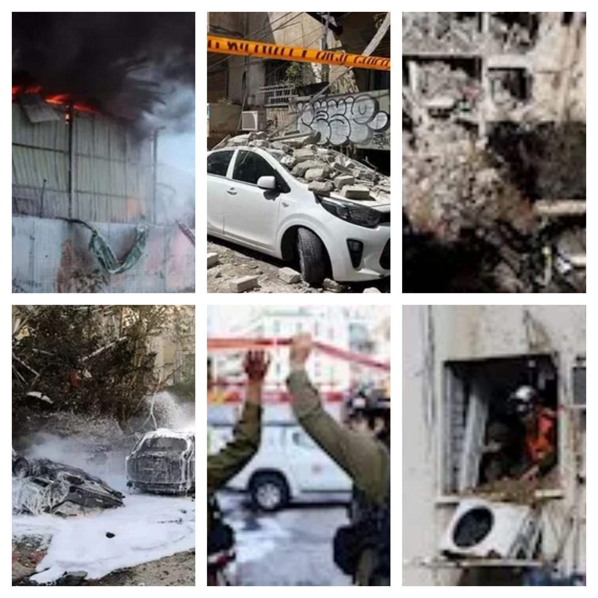 مشاهد من الدمار في تل أبيب بسبب الصواريخ الإيرانية