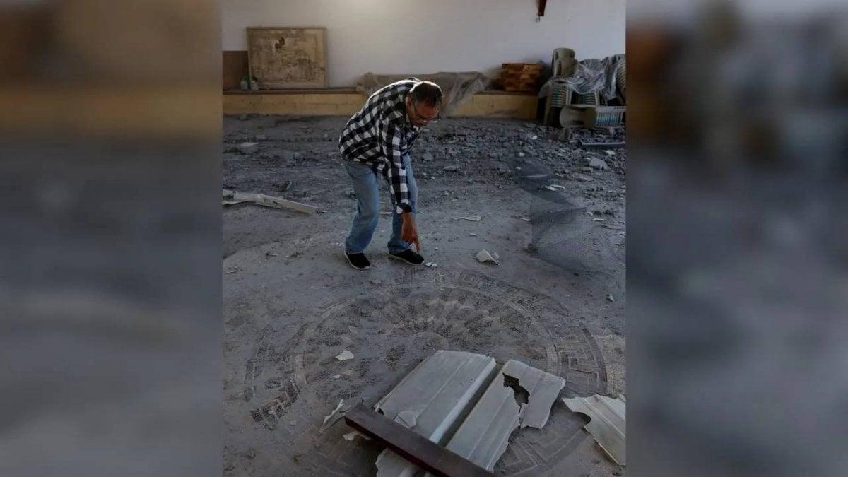 صاروخ حزب الله يصيب بقايا كنيسة من الحقبة البيزنطية في مدينة نهاريا