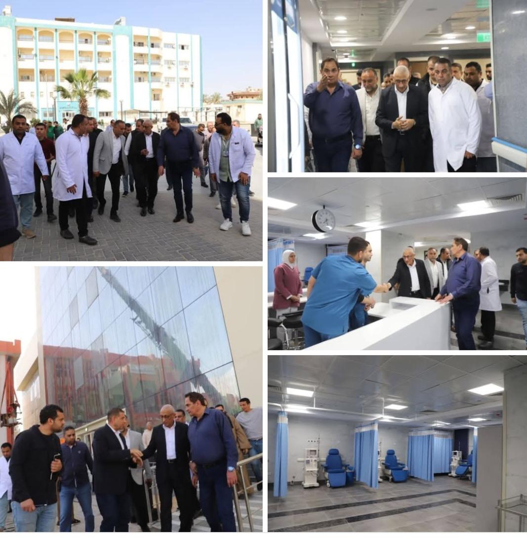 محافظ شمال سيناء يتفقد مبنى الغسيل الكلوي بمستشفى العريش العام تمهيدًا لافتتاحه.