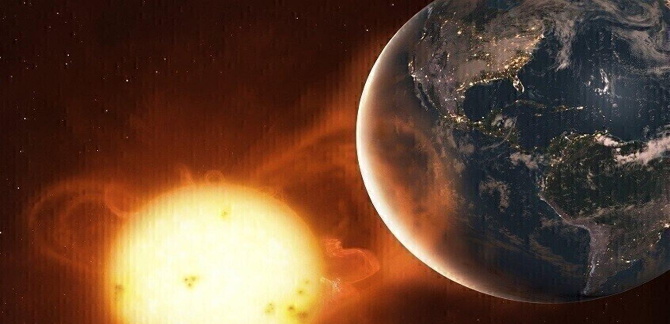 الأرض بدات تتأثر بموجة من العواصف المغناطيسية التي سببتها التوهجات الشمسية