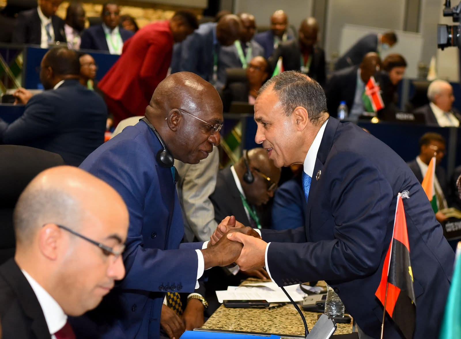 وزير الخارجية يعقد سلسلة لقاءات مع نظرائه الأفارقة على هامش اجتماعات المجلس التنفيذي للإتحاد الافريقي