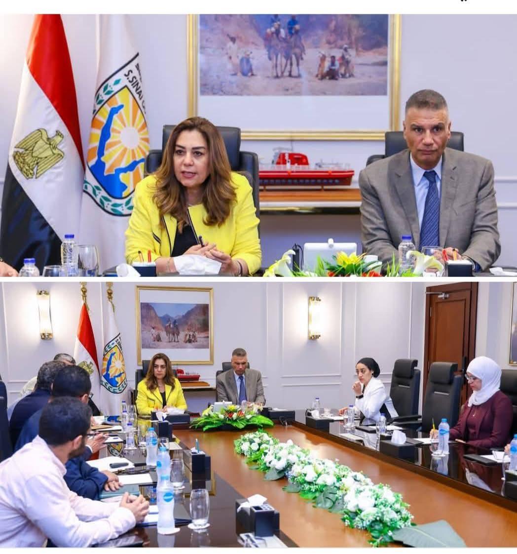 وزيرة التنمية المحلية والبيئة ومحافظ جنوب سيناء يستعرضان الموقف التنفيذي لمشروع شرم الشيخ مدينة خضراء "جرين شرم"