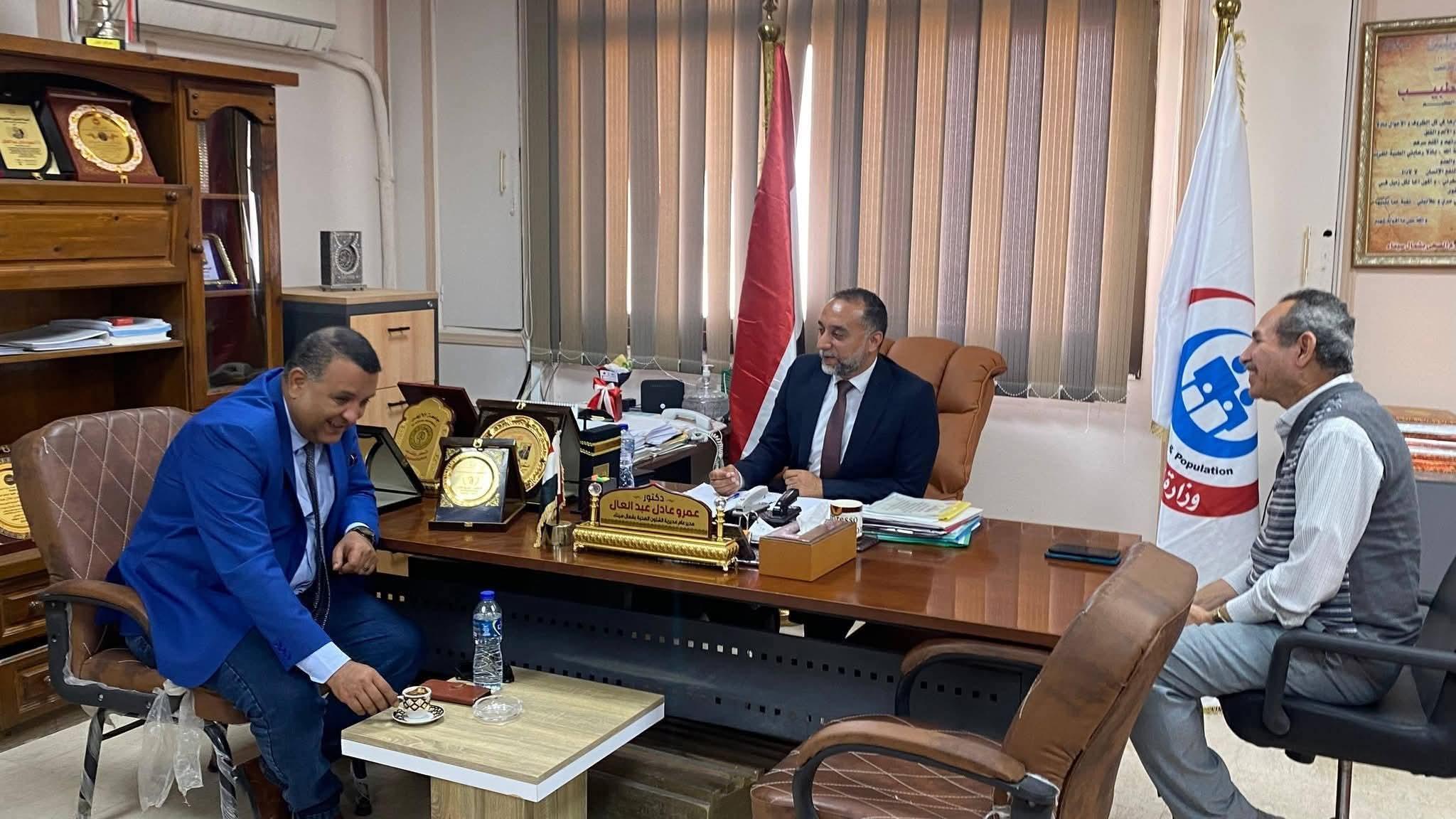 وكيل وزارة الصحة بشمال سيناء يستقبل الدكتور أشرف حامد مدير عام المديرية المالية الجديد لبحث سبل التعاون المشترك