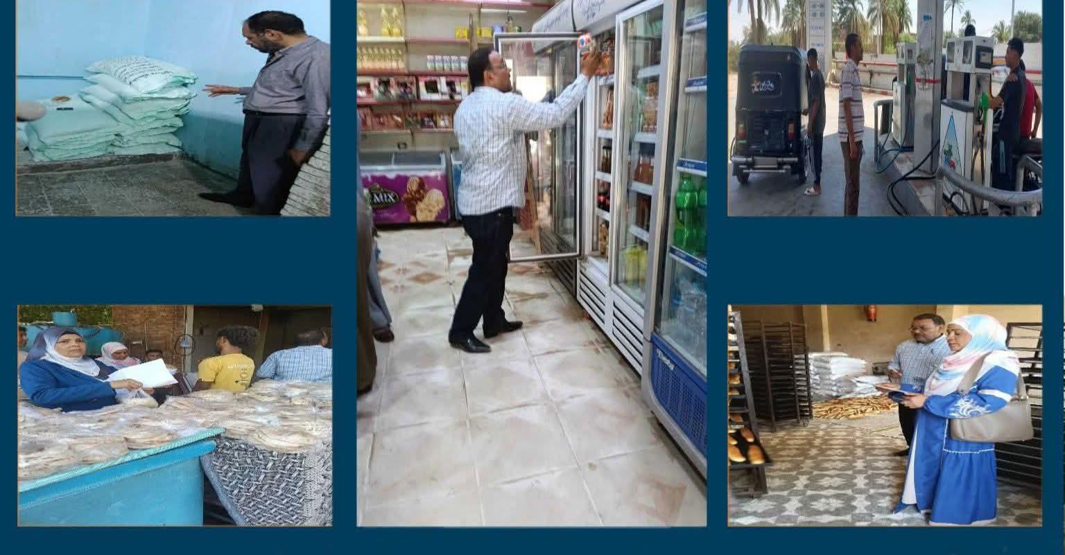 حملات تموينية مكبرة تضبط 305 مخالفة متنوعة بالأسواق والمخابز بقنا