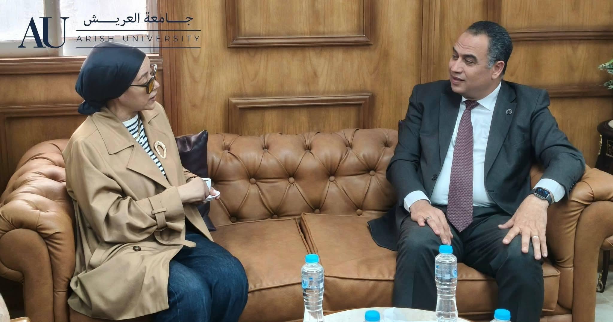 جامعة العريش تستقبل قيادات "تكنولوجيا المعلومات" لتعظيم التعاون وتفعيل برامج التدريب الرقمي بسيناء